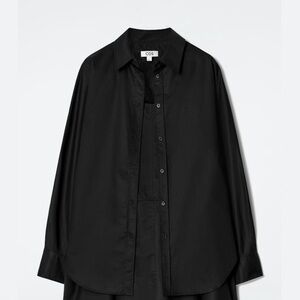 COS Classic Black layered trapeze shirt dress Sz 6 NWT $170